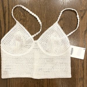 Zara white crochet crop top